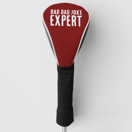 Grappig Bad Dad Joke Expert BOLD TYPOGRAFIE Golfheadcover (Voorkant)