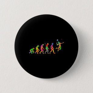 Grappig Badminton Kleurrijk Voor Mannen Vrouwen Ba Ronde Button 5,7 Cm