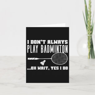 Grappig Badminton Shirt Mannen Vrouwen Badminton S Kaart