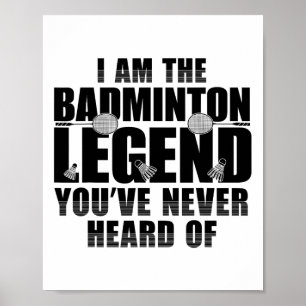 Grappig Badminton Shirt Mannen Vrouwen Badminton S Poster