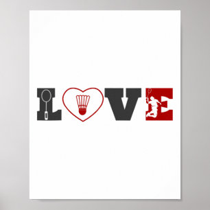 Grappig Badminton Shirt Vrouwen Badminton Speler 1 Poster