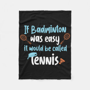 Grappig badminton-tennisontwerp voor speler fleece deken
