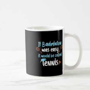 Grappig badminton-tennisontwerp voor spelers koffiemok
