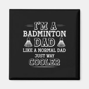 Grappig Badminton Vader Shirt Mannen Vrouwen Badmi Magneet