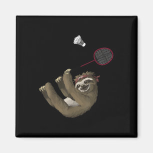 Grappig badmintonontwerp voor badmintonspelers en magneet