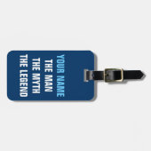 Grappig bagagelabel | De man mythe legende (Voorkant horizontaal)