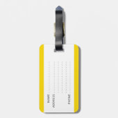 Grappig bagagelabel met daarop "Mijne" geschreven (Achterkant verticaal)