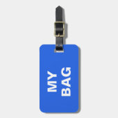 Grappig bagagelabel met "Mijn tas" erop geschreven (Voorkant verticaal)