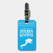 Grappig bagagelabel voor scuba-duiker (Voorkant verticaal)