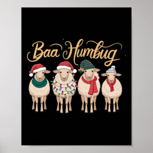 Grappig Bah Humbug Kerst Grappig Schaap Kerst B Poster