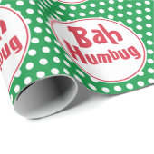 Grappig Bah Humbug Kerst inpakpapier (Rol Hoek)