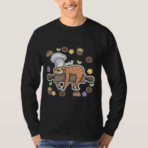 Grappig bakken luiaard bakker cupcake actief t-shirt