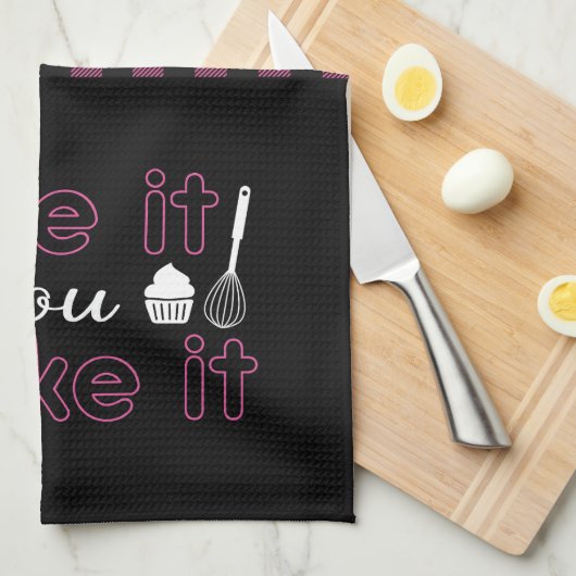 Grappig bakken tot je het roze geplakt hebt theedoek (Quarter Fold)