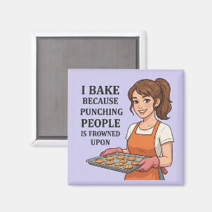 Grappig bakkerscadeau sarcastische keuken humor magneet