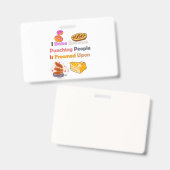 Grappig Bakshirt: Ik Bak Omdat Ik Mensen Sla Badge (Voor- en achterkant)