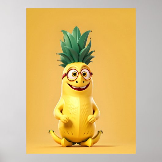 Grappig banaan karakter poster (Voorkant)