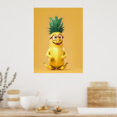 Grappig banaan karakter poster (Keuken)