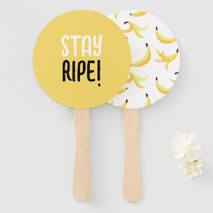 Grappig Banaan Woordspeling Feest patroon kleurrij Handwaaier