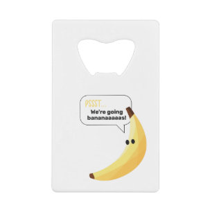 Grappig Banaan Woordspeling Feest patroon kleurrij Kredietkaart Flessenopener