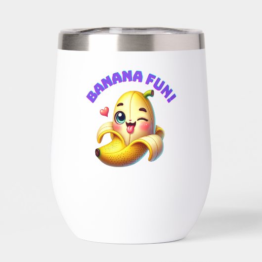 Grappig Banana Winking Design voor leuke en speels (Achterkant)