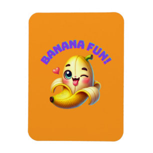 Grappig Banana Winking Design voor leuke en speels Magneet