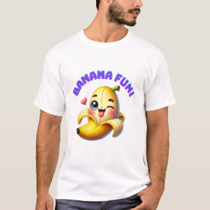 Grappig Banana Winking Design voor leuke en speels T-shirt