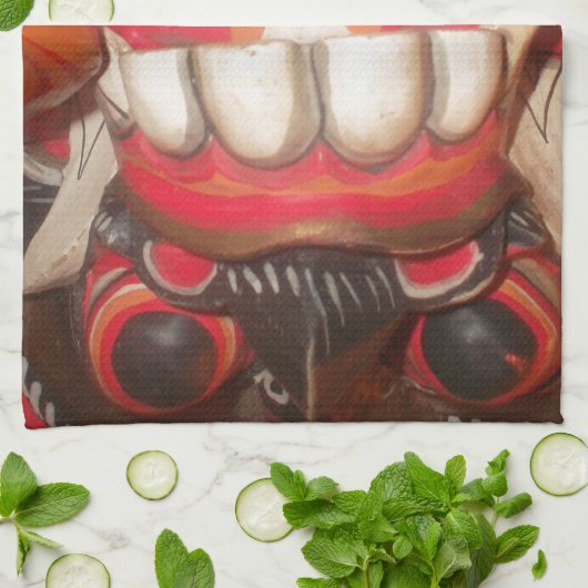 Grappig Bang Vreemde Tong Halloween Masker Theedoek (Gevouwen)