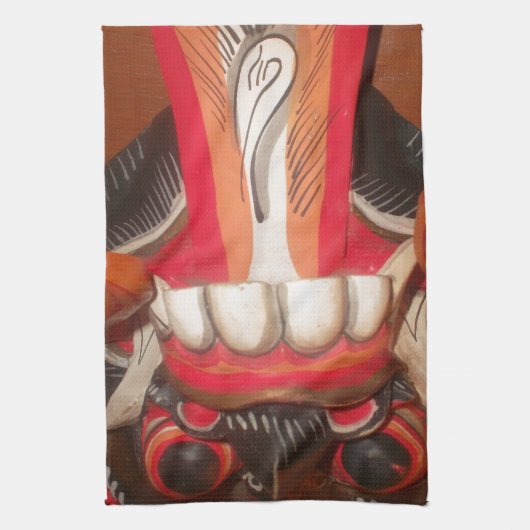 Grappig Bang Vreemde Tong Halloween Masker Theedoek (Verticaal)