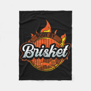 Grappig Barbeque BBQ Body door Brisket Meat Smokin Fleece Deken