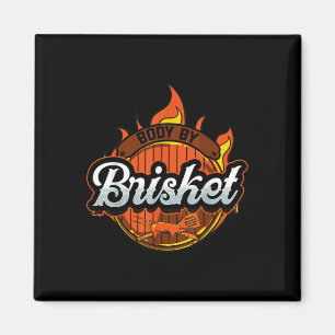 Grappig Barbeque BBQ Body door Brisket Meat Smokin Magneet