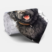 Grappig Barbet Kerst Hondenliefhebber Stropdas (Opgerold)