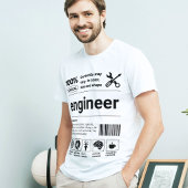 Grappig Barcode Modern Engineer Gift T-shirt