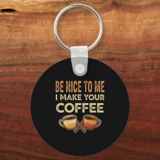 Grappig Barista Cafe Liefhebber Cadeau Sleutelhanger