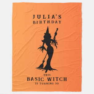 Grappig Basic Witch Halloween Decor Verjaardagscad Fleece Deken