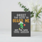 Grappig Basketbal Briefkaart (Staand voorkant)