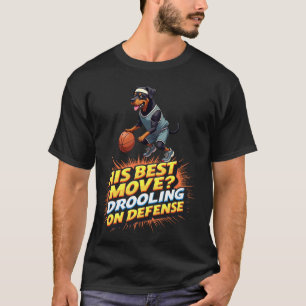Grappig basketbal cadeau voor Rottweiler hondenlie T-shirt