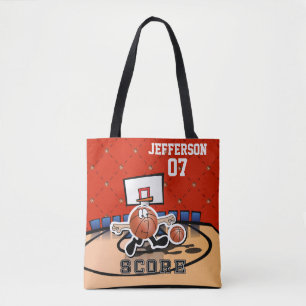 Grappig Basketbal Karakter Draagtas