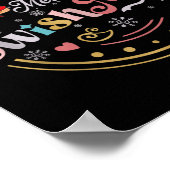 Grappig Basketbal Kerst Quote Vrolijk Swishmas Ma Poster (Hoek)