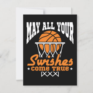 Grappig basketbal mag al je wensen uitkomen briefkaart