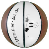 Grappig basketbal met Curiosity Eyes - Smile (Verticaal)