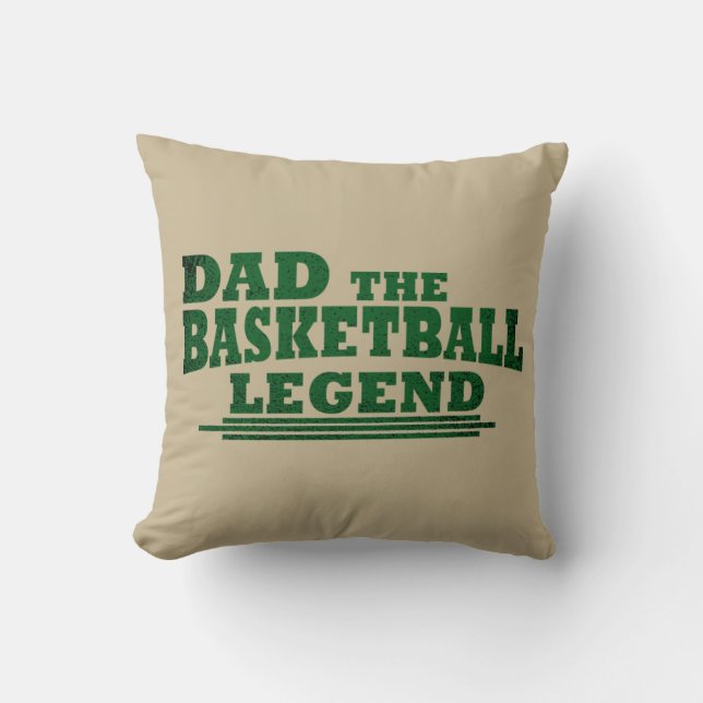 Grappig basketbal vader cadeau kussen (Voorkant)