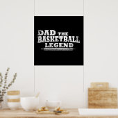 Grappig basketbal vader cadeau poster (Keuken)