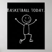 Grappig basketbal vandaag stok persoon sprong van poster (Voorkant)