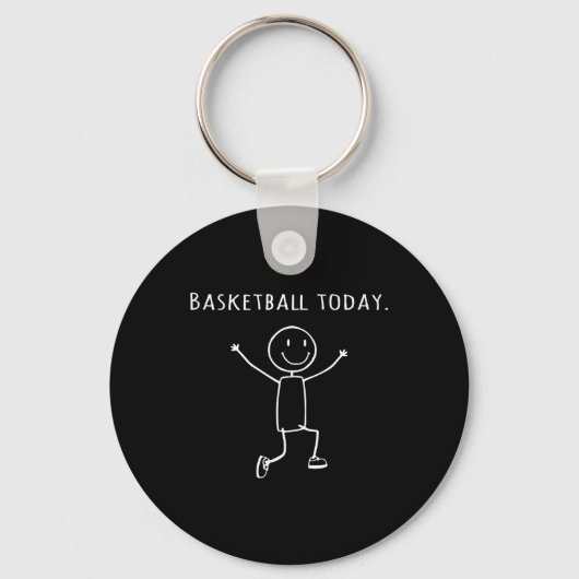 Grappig basketbal vandaag stok persoon sprong van sleutelhanger (Voorkant)