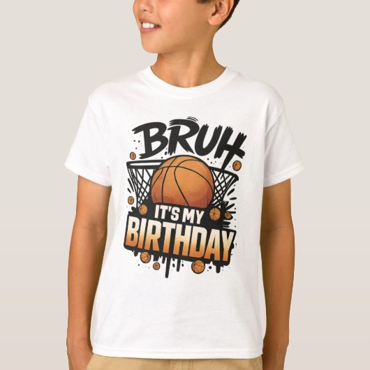 Grappig Basketbal Verjaardag T-Shirt Design voor m (Voorkant)
