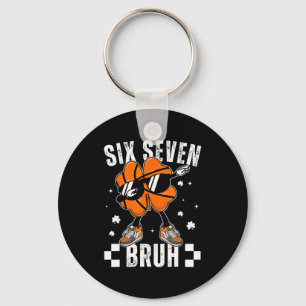 Grappig Basketbal Zes Bruh Pyjama Zeven Shamroc Sleutelhanger
