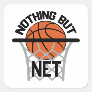 Grappig Basketball T Shirt afdrukken Vierkante Sticker