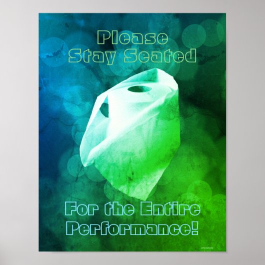 Grappig Bathroom Signs, Potty Humor. Retro Poster (Voorkant)