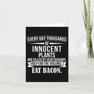 Grappig BBQ Anti Vegetarisch Quote - Vleesliefhebb Kaart