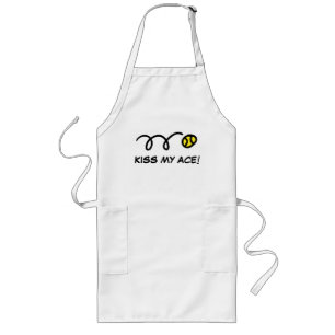 Grappig BBQ-schort voor tennisspelers Kus mijn a Lang Schort